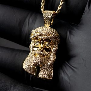 Mini Gold Jesus Piece Pendant Necklace